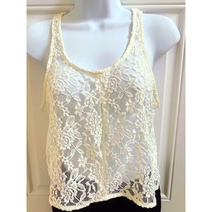 NWT LA Hearts Lace Crop Top